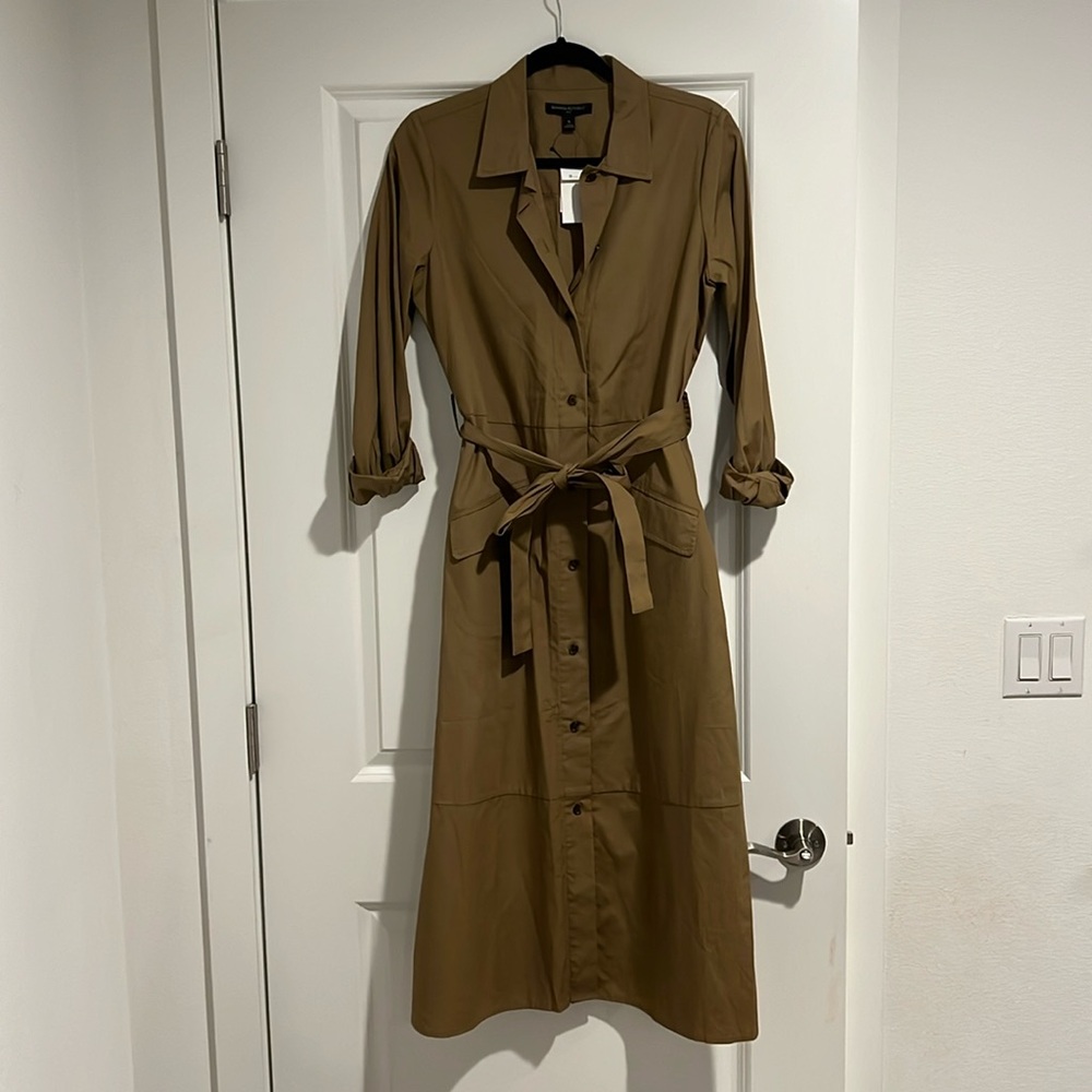NWT Banana Republic Khaki Trench Dress